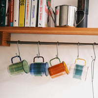 Palette Glass Coffee Mugs Mixed Colours Large (Set of 4)